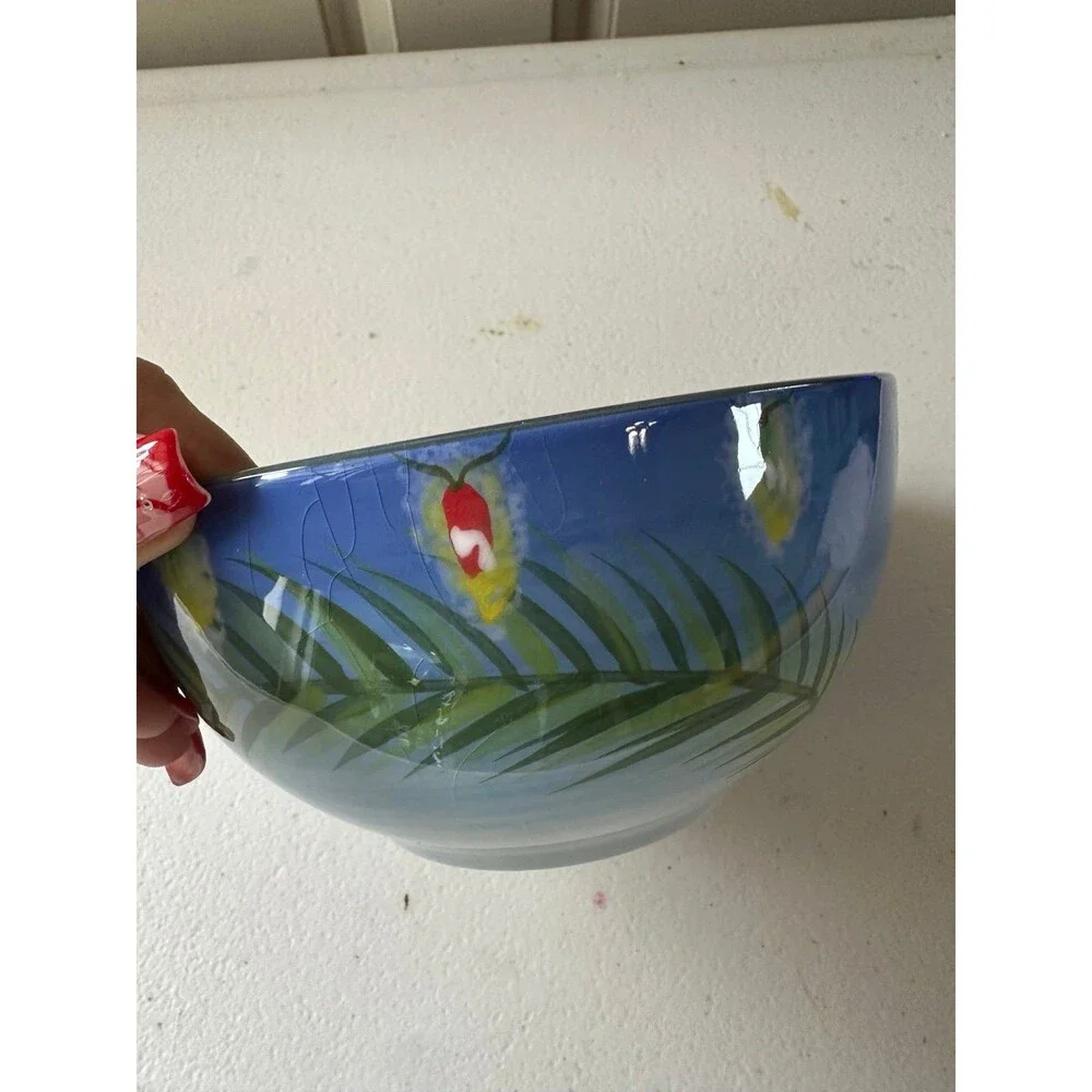 Tropical Holiday By Clay Art Pottery Rare Discontinued Replacement Glazed Bowl